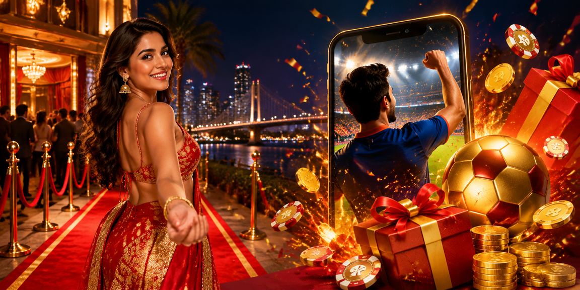 Mumbai Bandra casino app showcase with golden theme